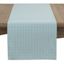 Aqua Blue Cotton Blend Stitched Line Table Runner