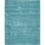 Reversible Aqua Blue Solid Shag Synthetic Rug 8' x 10'