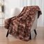 Brown Tie-Dye Faux Fur Sherpa Reversible Throw Blanket