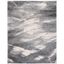 Grey and Ivory Abstract Synthetic Area Rug