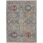 Gray and Multicolor Synthetic 4' x 6' Hand-knotted Area Rug