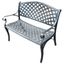 Modern Grey Cast Aluminum Outdoor Loveseat Bench