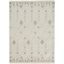 Ivory and Beige Geometric Tufted Wool Area Rug, 8' x 10'