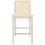 Coastal Charm White and Natural Rubberwood Barstool Set