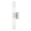 Aero Brushed Nickel 2-Light Vanity with Satin Opal White Glass