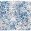 Abstract Gray Square Hand-Knotted Synthetic Area Rug