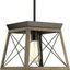 Briarwood Antique Bronze Mini-Pendant with Glass Shade