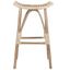 Leda Grey White Wash Rattan Saddle Bar Stool