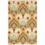 Sumak 4' x 6' Sage Multicolor Wool Flat Woven Area Rug