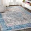 Charcoal Grey/Ivory Medallion 8' x 10' Reversible Synthetic Rug