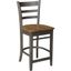 Elegant Emily Black Solid Wood Counter-Height Stool - 24" Seat