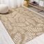 Tropical Retreat Ivory and Brown Synthetic 8' x 10' Area Rug