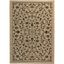 Elegant Courtyard 5' x 7' Black and Sand Synthetic Area Rug