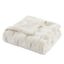 Ivory Faux Fur Reversible Throw Blanket 50" x 60"