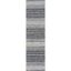 Black and Ivory Striped Wool Cotton Runner Rug