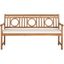 Montclair Transitional Acacia Wood 3-Seat Outdoor Bench with Beige Cushion