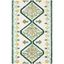 Ivory and Yellow Handmade Wool Geometric 3x5 Rug