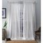 Bella Sheer White Linen Look Curtain Panels, 54" x 96", Set of 2