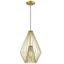 Quintus 12'' Metallic Gold Mini Pendant Light with Gold Shade