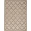 Natural Beige Synthetic Trellis Flat Woven 5' x 7' Rug