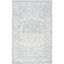 Ivory and Blue Hand-Tufted Wool Area Rug, 5' x 8'