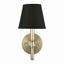 Aged Brass and Black Transitional Wall Sconce