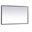 Black Aluminum Rectangular LED Bathroom Vanity Mirror