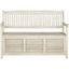 Distressed White Acacia Outdoor Storage Bench