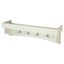 Ivory Shaker Cottage Coat Hooks with Tray Shelf