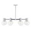 Savoy House Wright 8-Light Chrome Chandelier with Clear Glass Shades