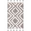 Ivory Geometric Hand-Knotted Wool Area Rug 3' x 5'