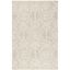 Elegant Silver/Ivory Floral Hand-Tufted Wool Rug, 4' x 6'