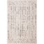 Ivory & Grey Hand-Knotted Synthetic 4'x6' Easy-Care Area Rug