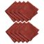 Spice Red Jacquard Leaf Damask Napkin Set, 17" x 17", Pack of 8