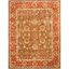 Ivory and Rust Hand-Tufted Wool Area Rug 7'6" x 9'6"