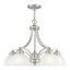 Somerset Elegance 5-Light Chandelier in Brushed Nickel with Satin Glass