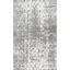 Reversible Gray Abstract Synthetic 6'7" x 9' Area Rug