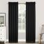 Blackout Black Polyester Rod Pocket Curtain Panel