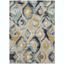 Boho-Chic Blue and Multi Hand-Knotted Synthetic Area Rug