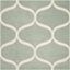 Ivory and Gray Hand-Tufted Wool Square Area Rug