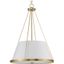 Saffert 22" Vintage Brass and Glass 3-Light Pendant