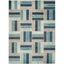 Gray and Blue Geometric Rectangular Area Rug