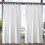 Winter White Polyester Light-Filtering Tab Top Curtain Panels, 120" x 54"