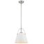 Matte White and Brushed Nickel Contemporary 1-Light Pendant