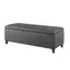 Charcoal Tufted Top Birch Storage Bench