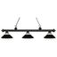 Riviera Matte Black Steel 3-Light Billiard Chandelier