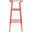 Transitional 30" Red and Gold Metal Bar Stool