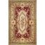 Savonnerie Red and Ivory Handmade Wool Area Rug