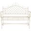 Charming Place de Vosges 46" Antique White Wrought Iron Garden Bench