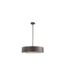 Azores Matte Black Crystal Drum Pendant Light